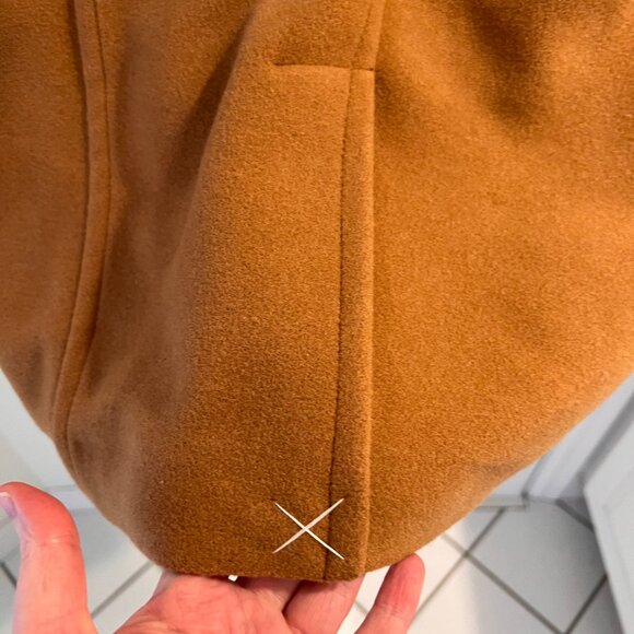 Lands’ End Women’s Wool-blend Double Breasted Coat – Camel Color, Size 20W, NWOT - Picture 4 of 10